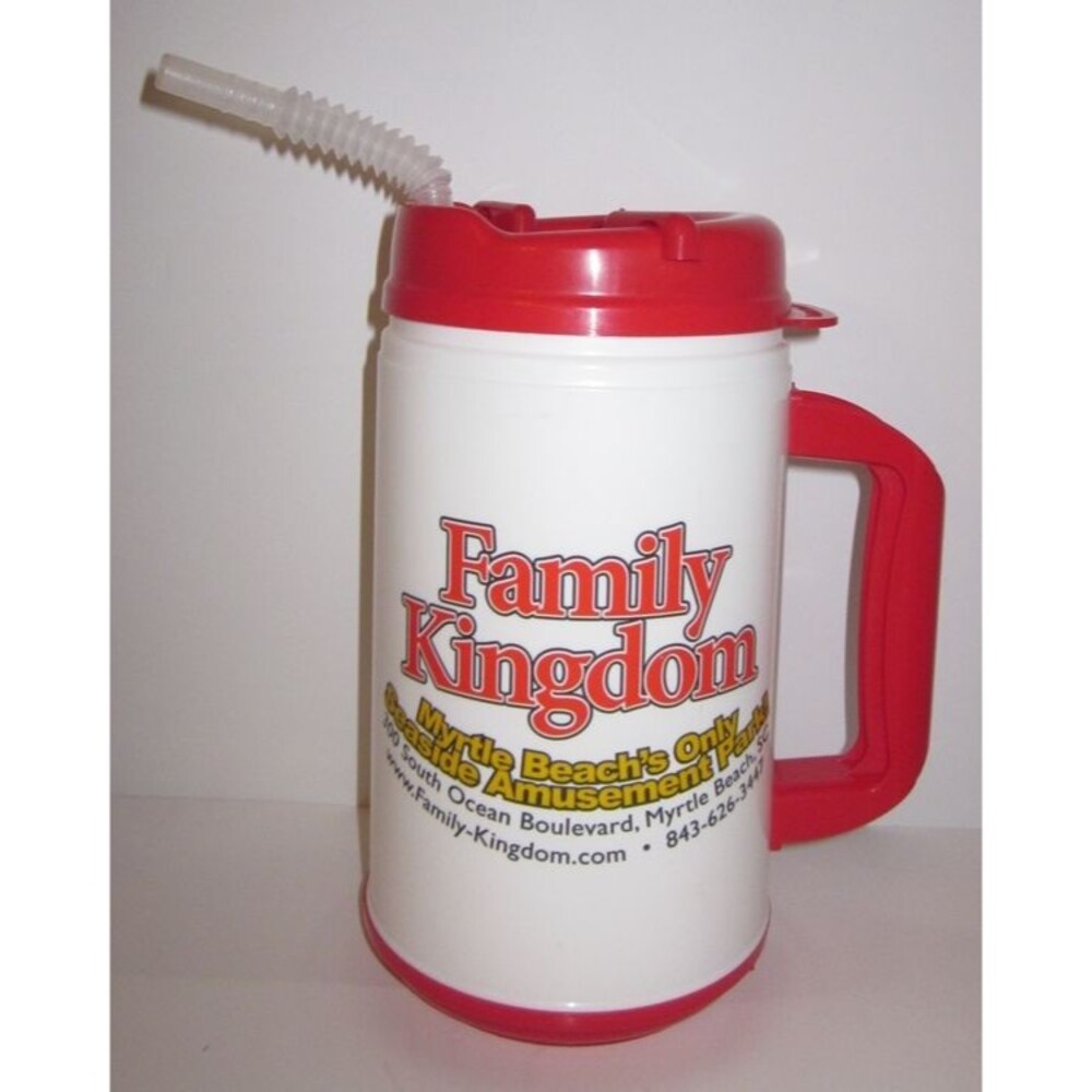 Family Kingdom Amusement Park Myrtle Beach, SC 32 oz Whirley Mug Cup w/ Lid!